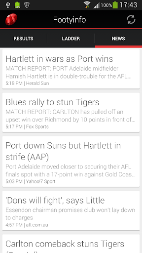 【免費運動App】AFL - Footyinfo Live Scores-APP點子