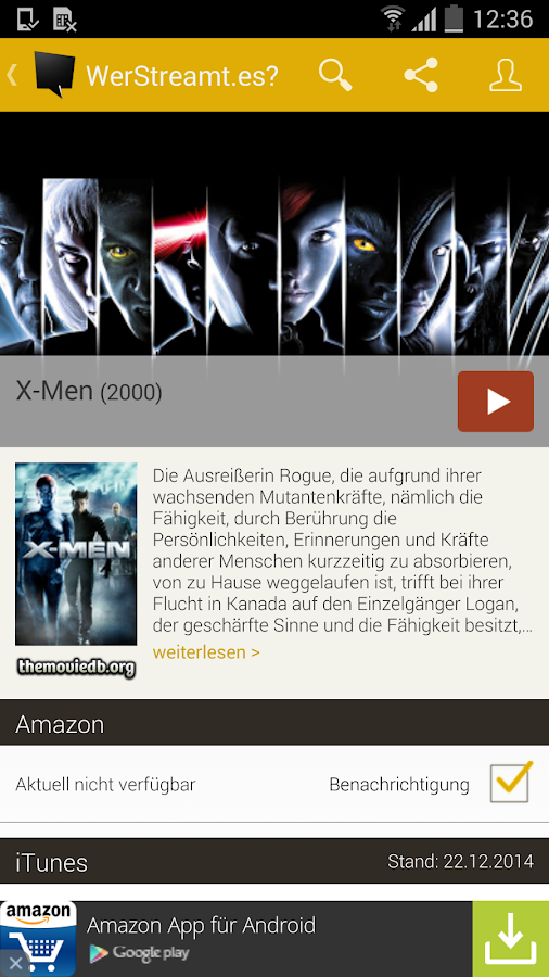 WerStreamt.es? Android Apps on Google Play