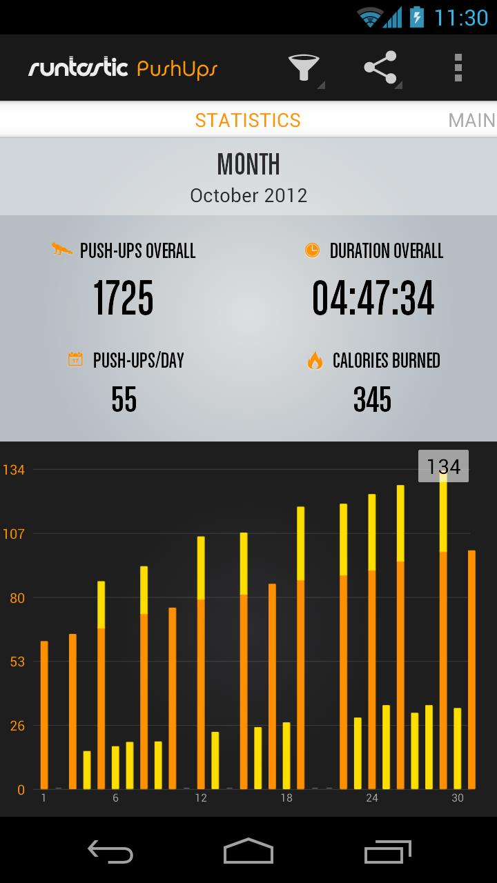 Runtastic Push-Ups Trainer Screen 2