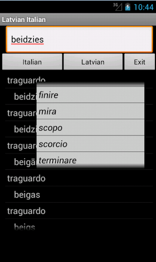 Italian Latvian Dictionary
