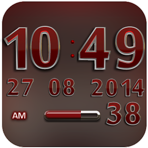 Digi Clock Widget Red Gear.apk 2.41