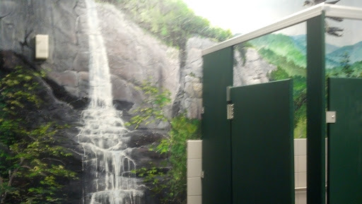Bathroom Mural at Chimney Rock