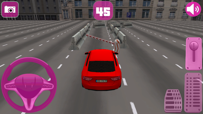 Girl Car Parking 3D Screen 3