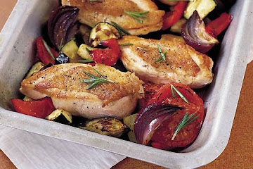 Roasted ratatouille chicken