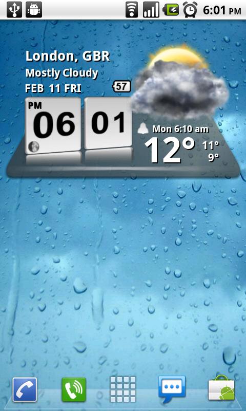 Android application 3D Digital Weather Clock screenshort