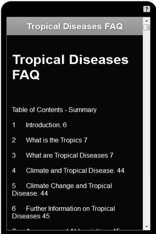 Tropical Disease FAQ Advice