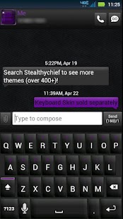 Lastest GO SMS Black Purple Theme APK for Android