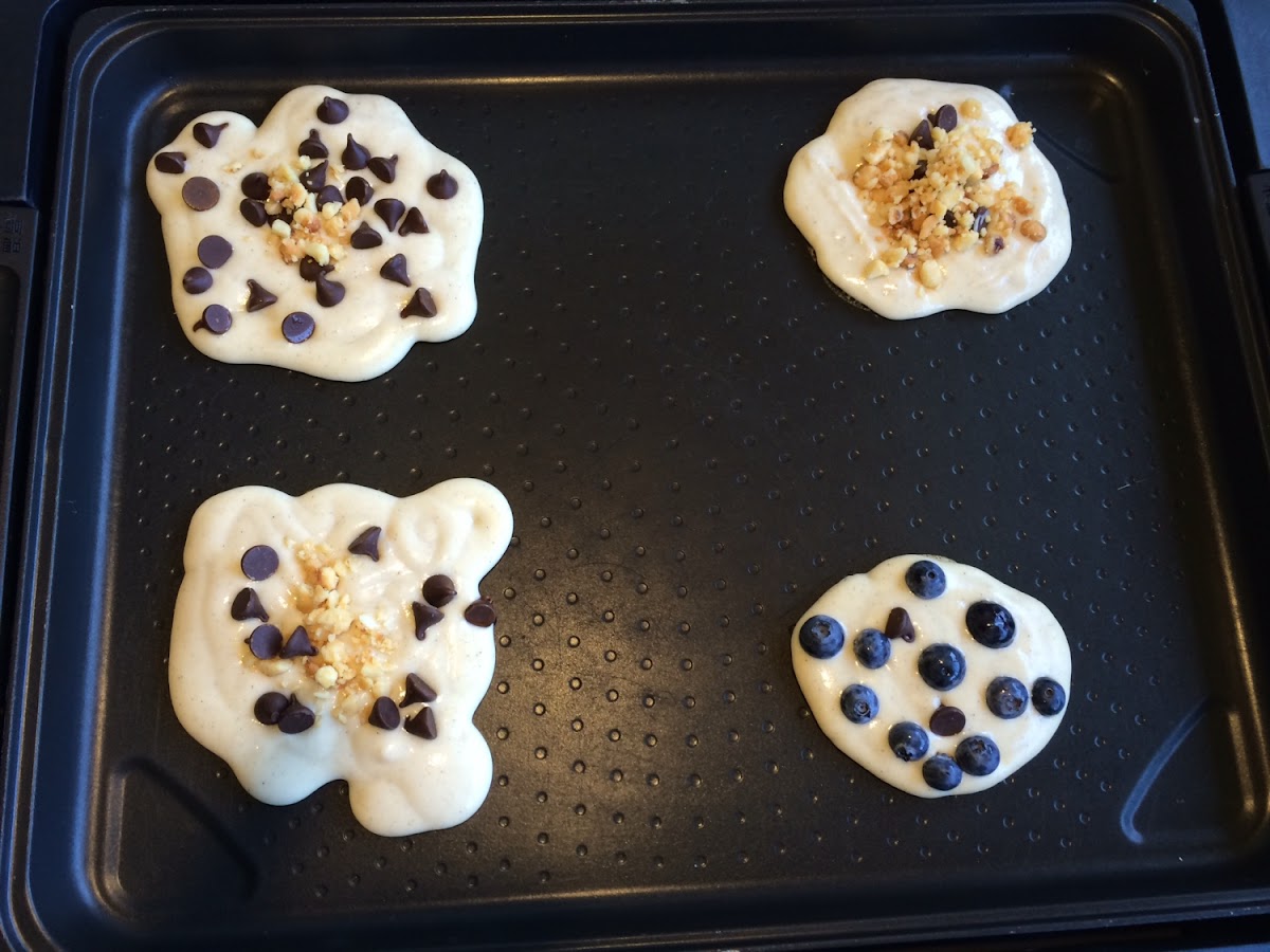 My kids chose blueberries and chocolate chips