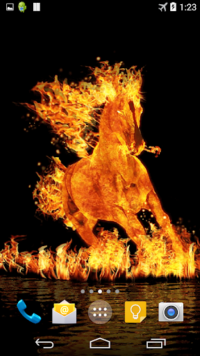Burning Horse Live Wallpaper