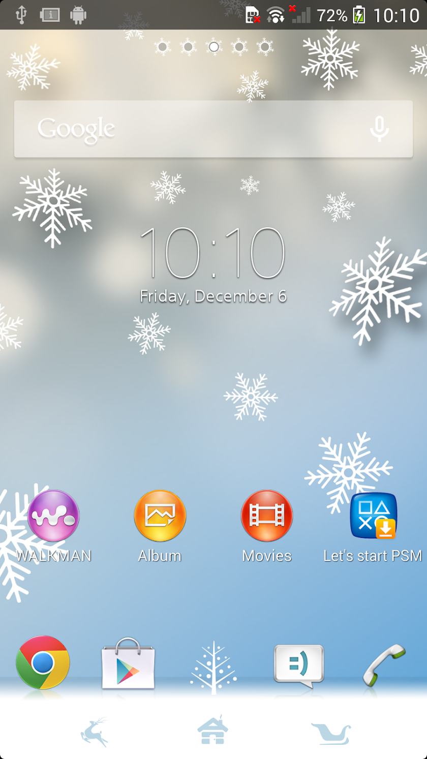 XPERIA™ Winter Snow Theme Screen 2
