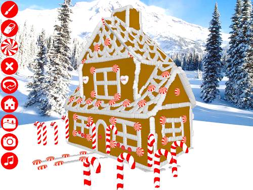 Android application Gingerbread House Maker 3D screenshort