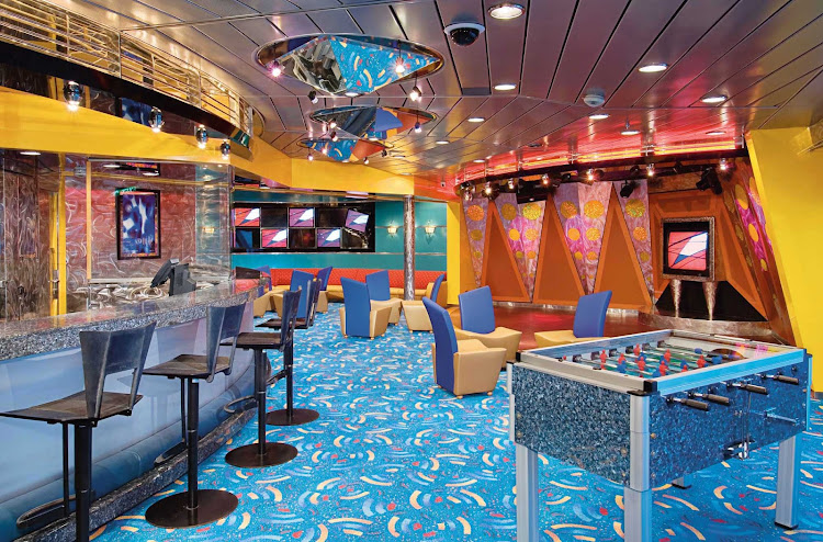 Enchantment of the Seas offers teenage guests with a nighttime area called Fuel Disco.