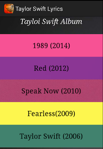 Taylor Swift Songs Lyrics