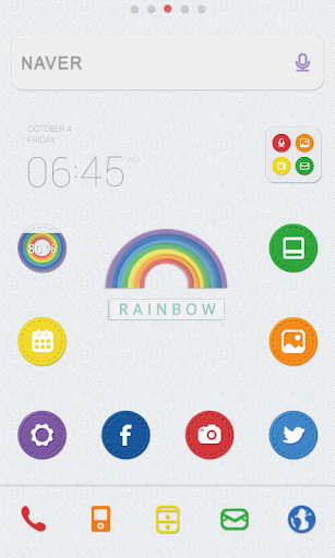 Rainbow dodol launcher theme