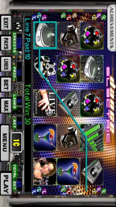 Dance Electric Slot Machine Screen 2