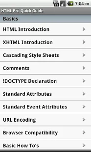 HTML Pro Quick Guide - screenshot thumbnail