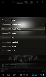 Poweramp Skin الأسود بلاتينية screenshots