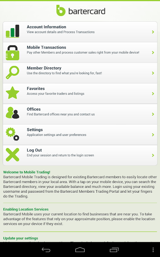 Bartercard Mobile Application Android Apps on Google Play