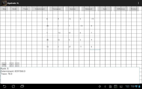 Algebratic XL - algebra tools Screenshots 1