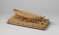 Model of a 20-gun corvette on a slipway