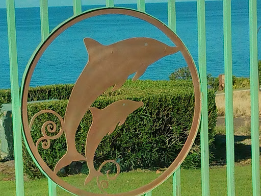 Dolphin And Baby In Copper