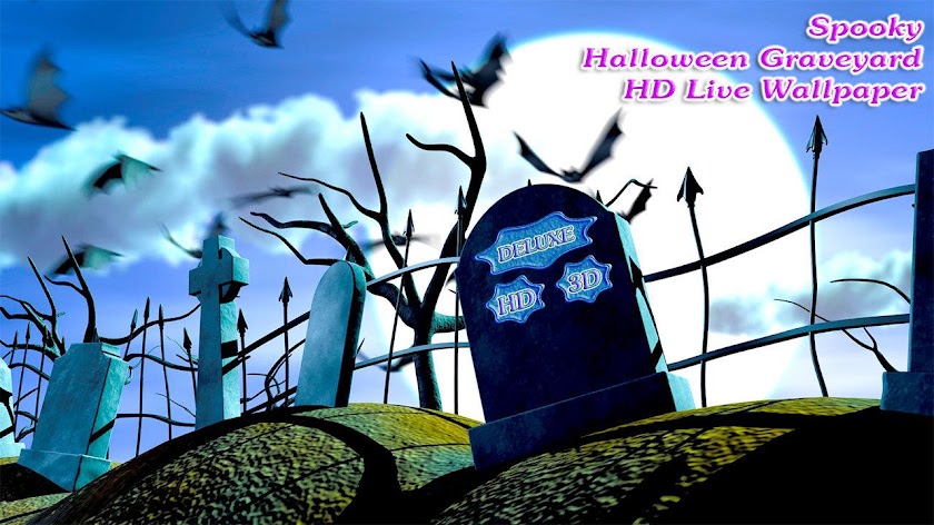 Spooky Halloween Graveyard 3D Screen 2
