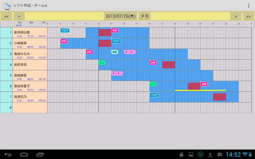 【免費商業App】シフト作成Ex-APP點子