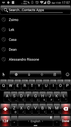 Theme TouchPal Dusk Black Red