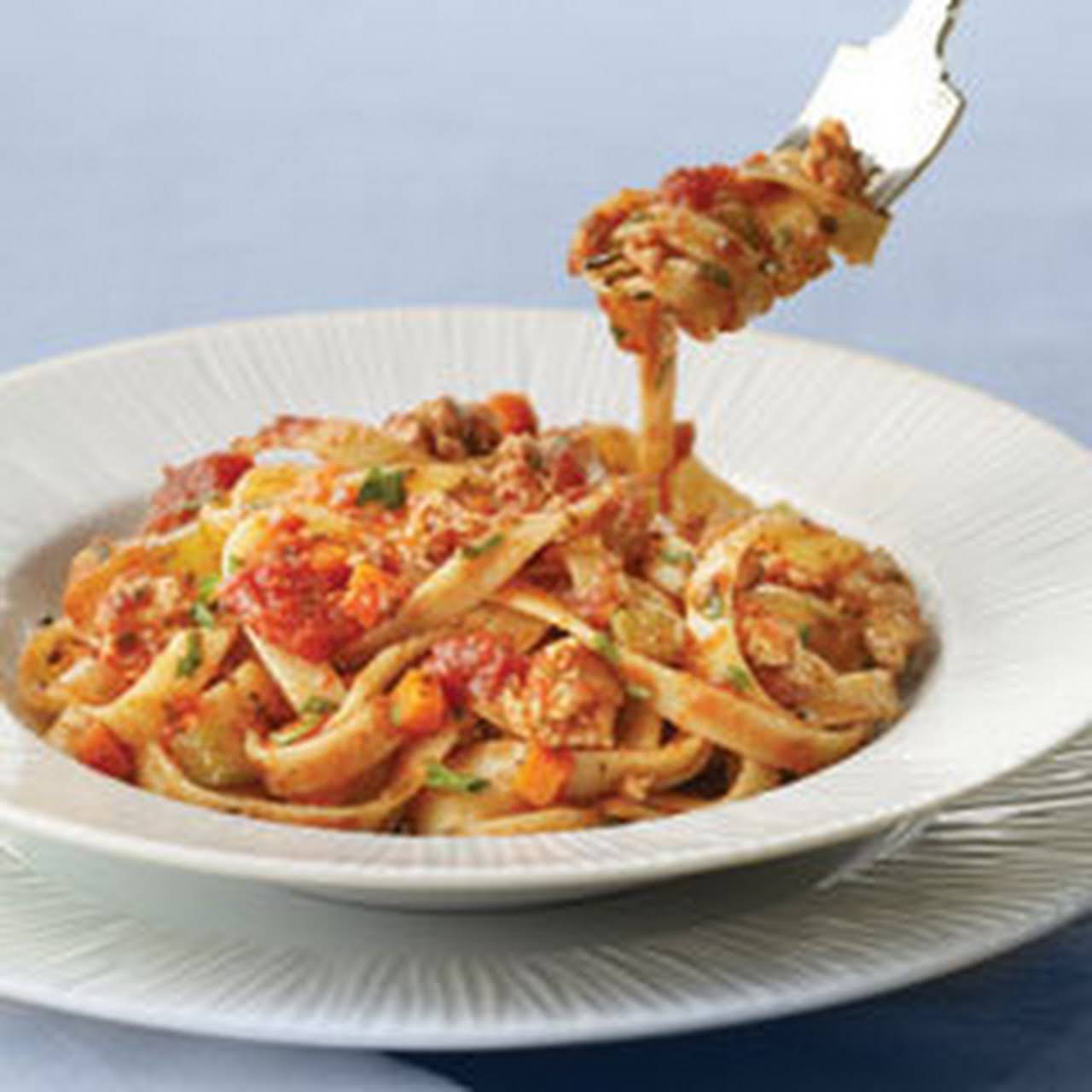 Fettuccine With Turkey Bolognese Sauce-image