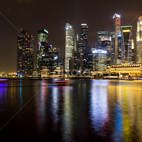 Business District Skyline by Lye Danny - City,  Street & Park Skylines