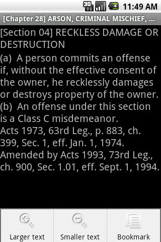 Texas Penal Code Screen 2