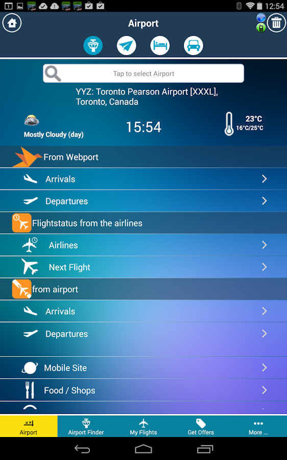 Where can someone find flight arrival tracking at Toronto?