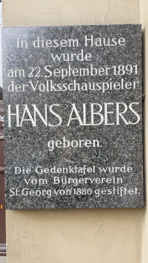 Gedenktafel Hans Albers