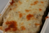 White Lasagna with Sausage and Mushrooms