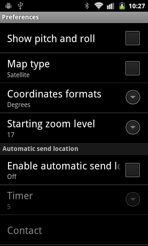 Android application Commander Compass screenshort
