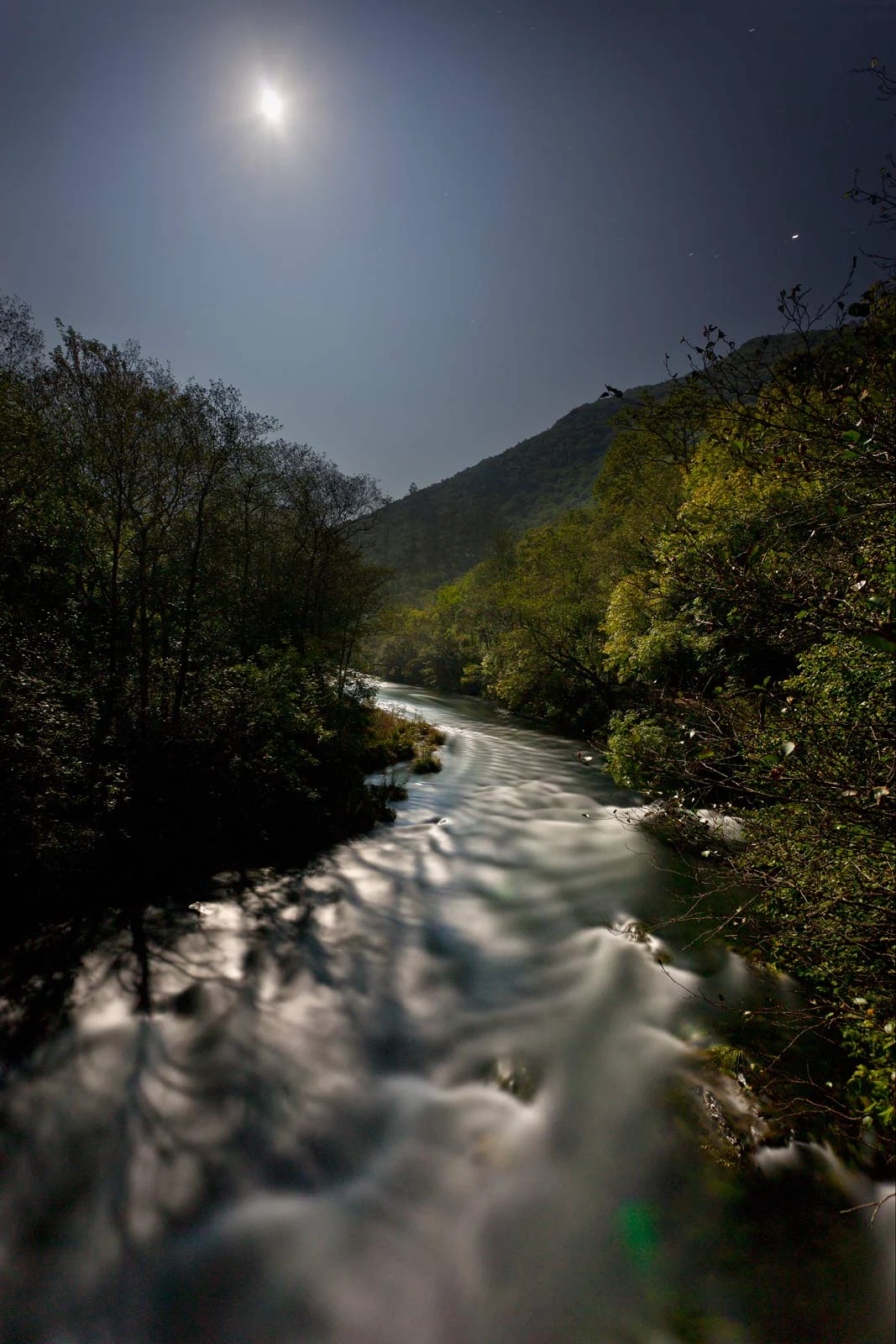 A-Coruna-Spain - A night scene in A Coruña, northwestern Spain, home to many beaches, botanical gardens and waterscapes rolling through its lush forests.
