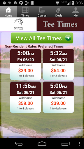 Wildhorse Golf Tee Times