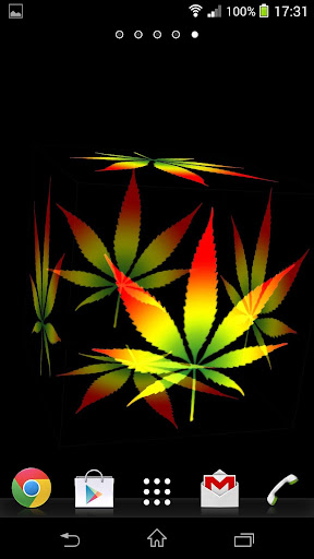 3D Weed Leaf Rastafari LWP