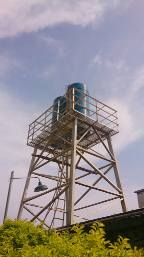 Blue Water Tank Tower
