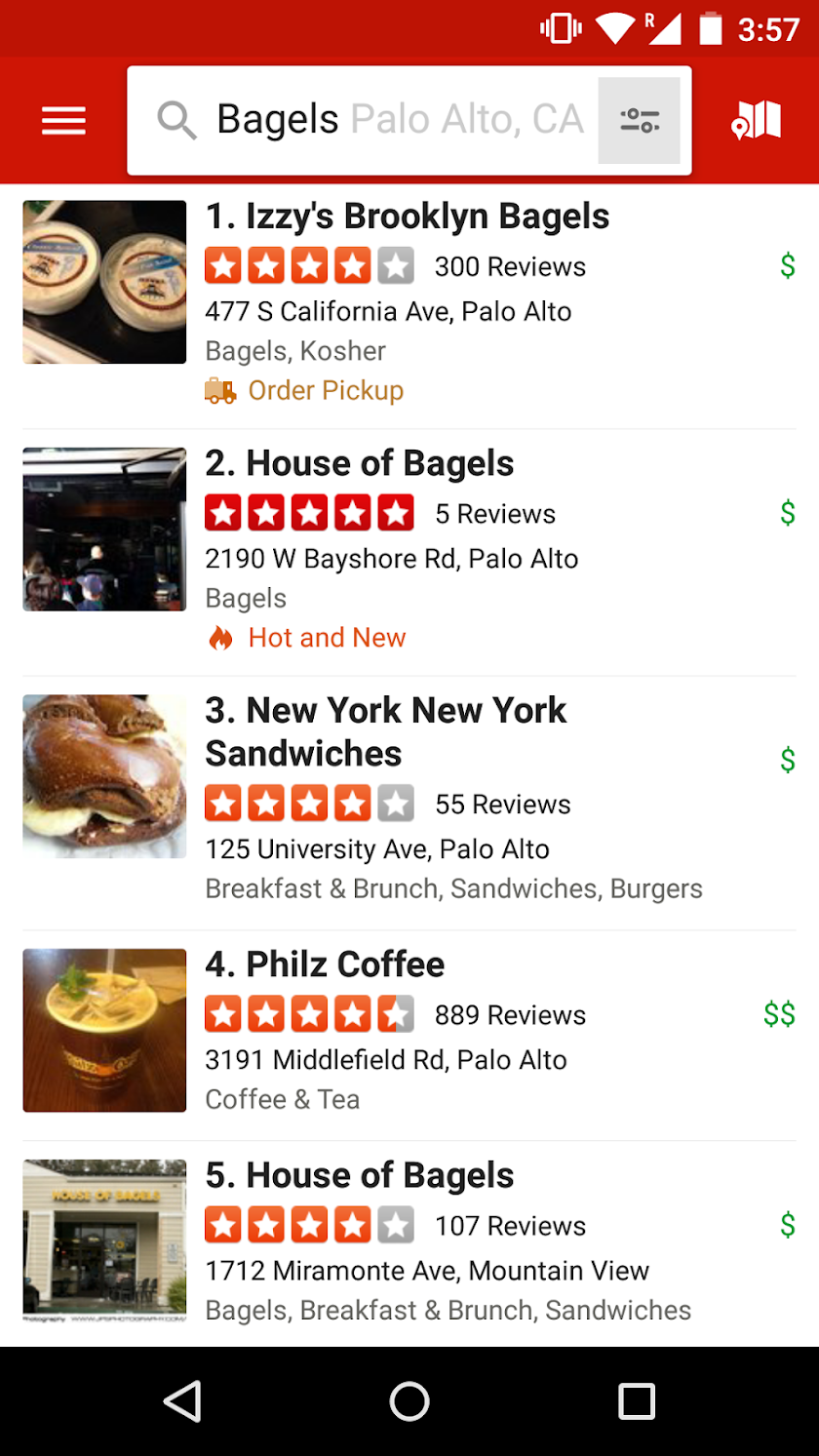 Yelp Screen 2