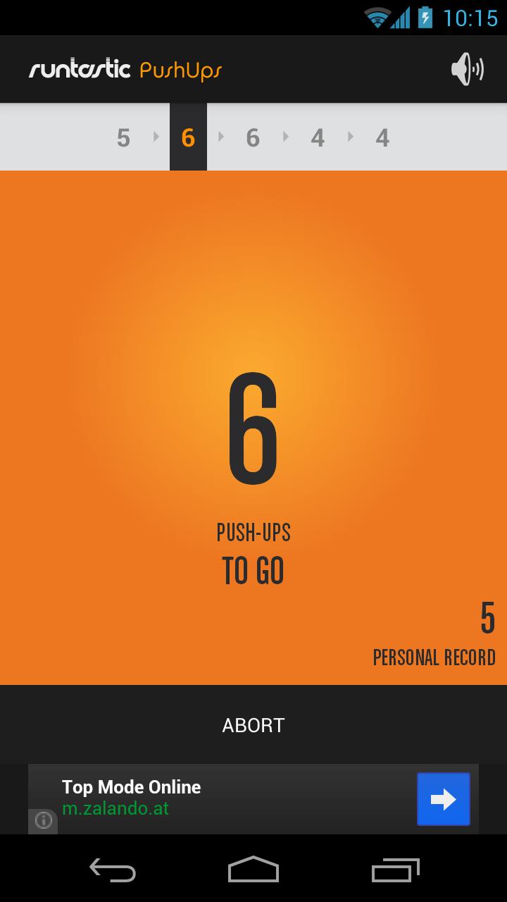 Runtastic Push-Ups Trainer Screen 3