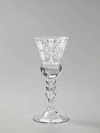 Wine glass with a tree with the seven arms of the Republic of the Seven United Netherlands