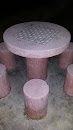 Pink English Chess Table