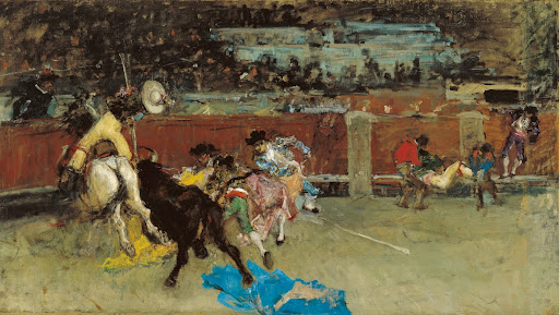 Bullfight. Wounded Picador