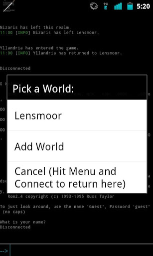 LensDroid Mud Client