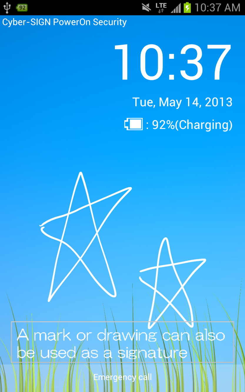 Cyber-SIGN（Lock Screen） Screen 3