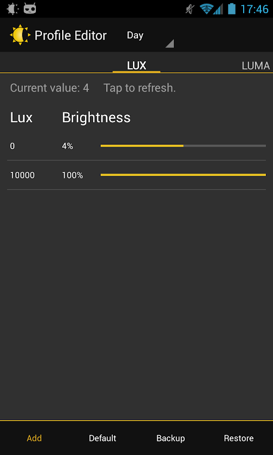    Lux Auto Brightness- screenshot  