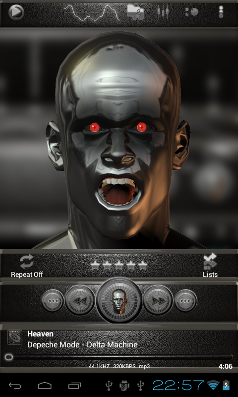 poweramp skin black atlantis Screen 2