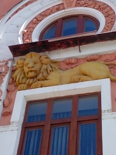 Lion Statue on Wall