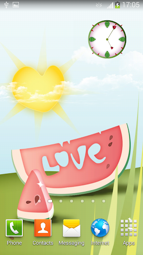 Cute Love Clock Widget